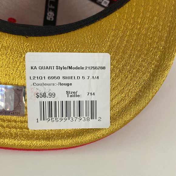 NEW Toronto Raptors New Era 59Fifty NBA Team Shield Fitted Hat Cap Mens Sz 7 1/4 - Picture 8 of 11